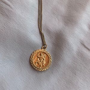 Gold coin necklace